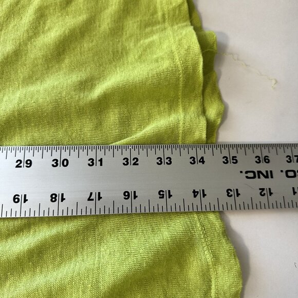 Bryn Walker Green Linen Blend V Neck Tunic Dress Womens Medium Beach Cover Up - Picture 7 of 10